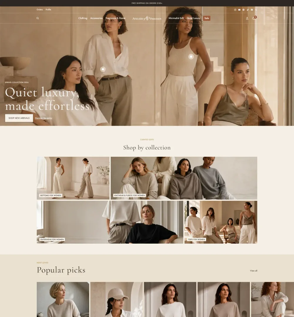 Atelier Parisien demo store