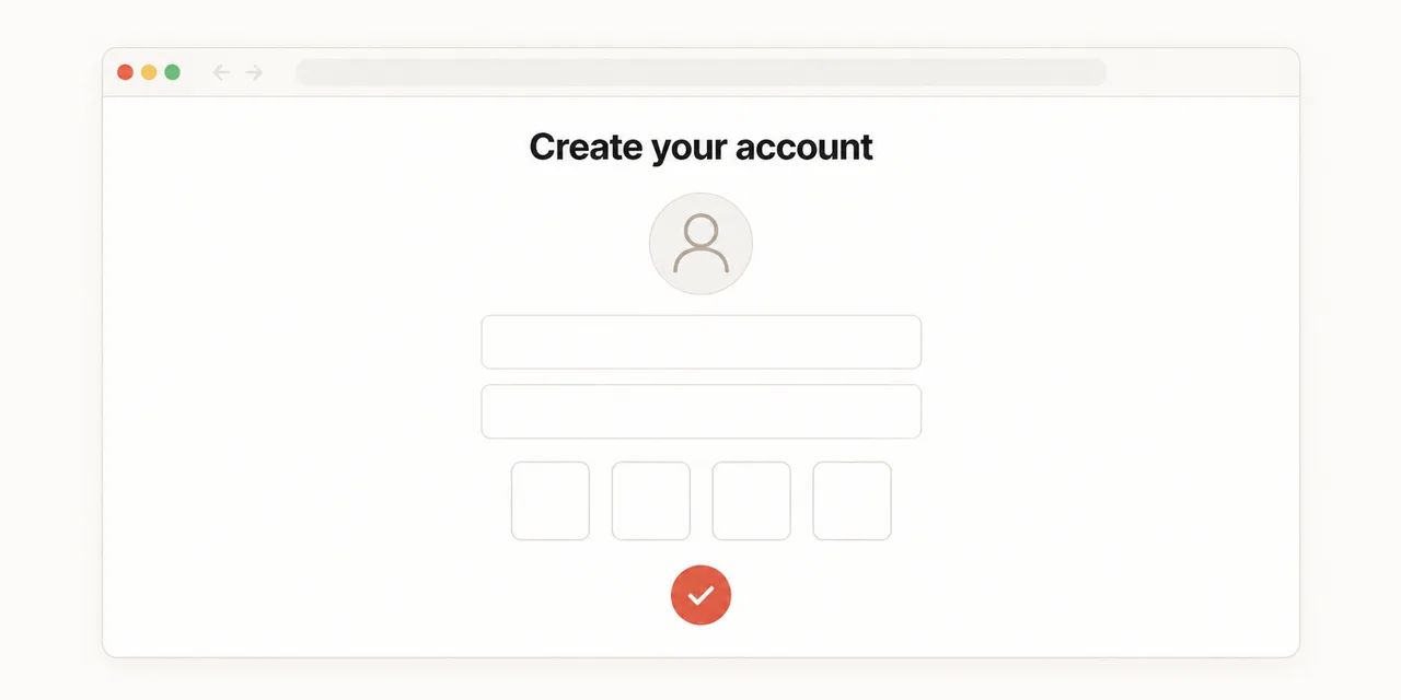 Your account, made with the code from the video